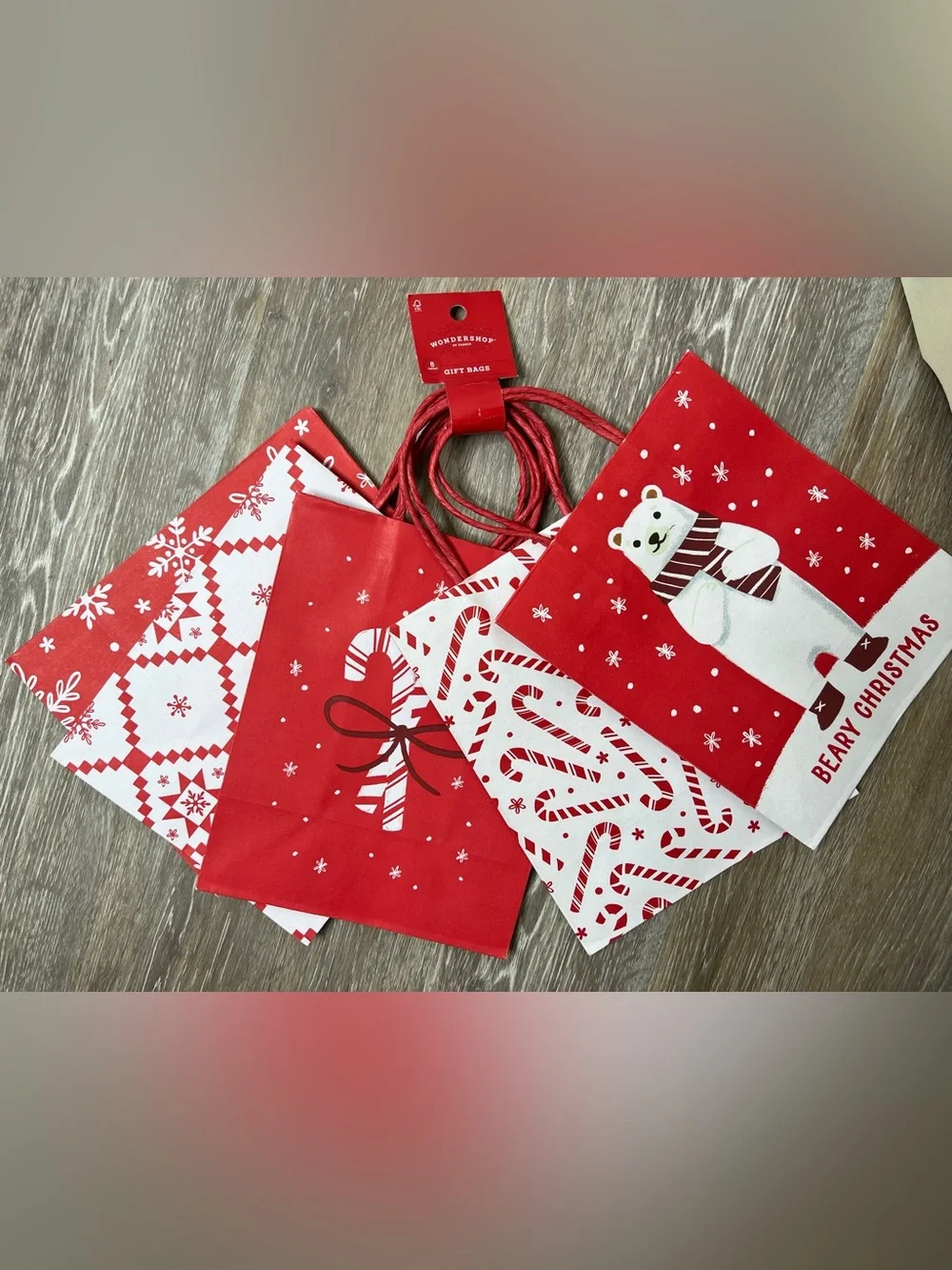 Brand New-Wondershop Gift Bags - Set of 5